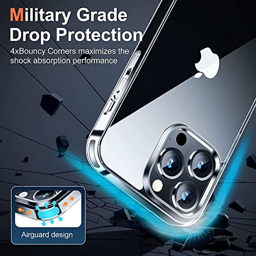 Image of eller sante Glassy for iPhone 14 Pro Case Cover, Crystal Transparent, Non-Yellowing, Shockproof, Scratch Resistant, Slim, Thin, Military-Grade Protection Back Cover