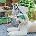 Pet Dog Baseball Cap, Cat Hat, Cat Dog Sun Cap with Ear Holes, Adjustable Puppy Outdoor Sun Hat (Green, Medium)