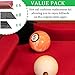 K66 Rubber Bumpers Replacement (Pack of 6) for 8ft Pool Table, Billiard Rail Cushions with 8 Corner Pocket Facings & 4 Side Pocket Facings