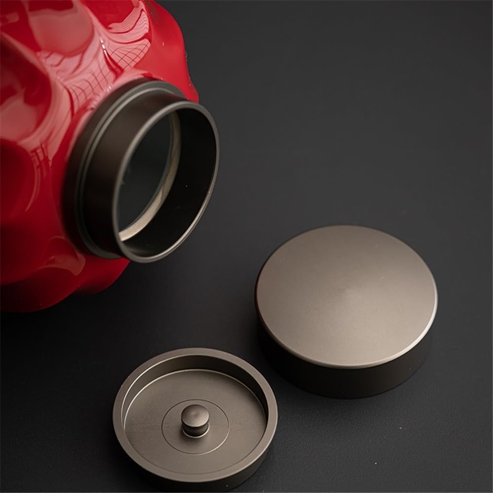 Kanister für Tee, Kaffee und Zucker Keramik-Vorratsdose for losen Tee for Kaffee, Zucker und Nüsse(Orange)