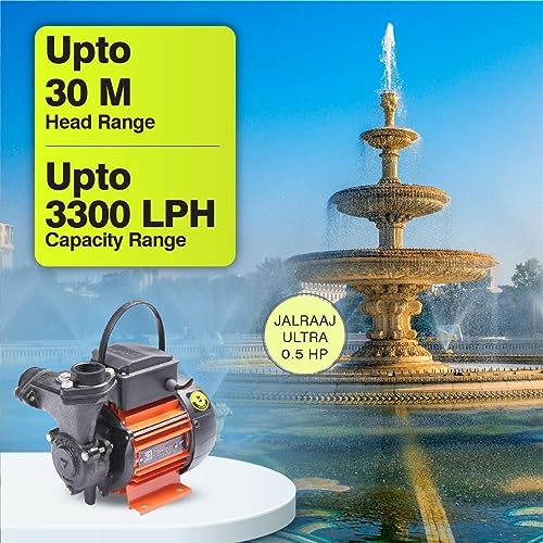 Image of Kirloskar Jalraj 0.5 HP Water Pump with Pressure Boosting 24 Liter Tank (Available in Multicolour) with NRV, 5 Way Connector, Pressure Gauge, Pressure Switch (Single Phase)