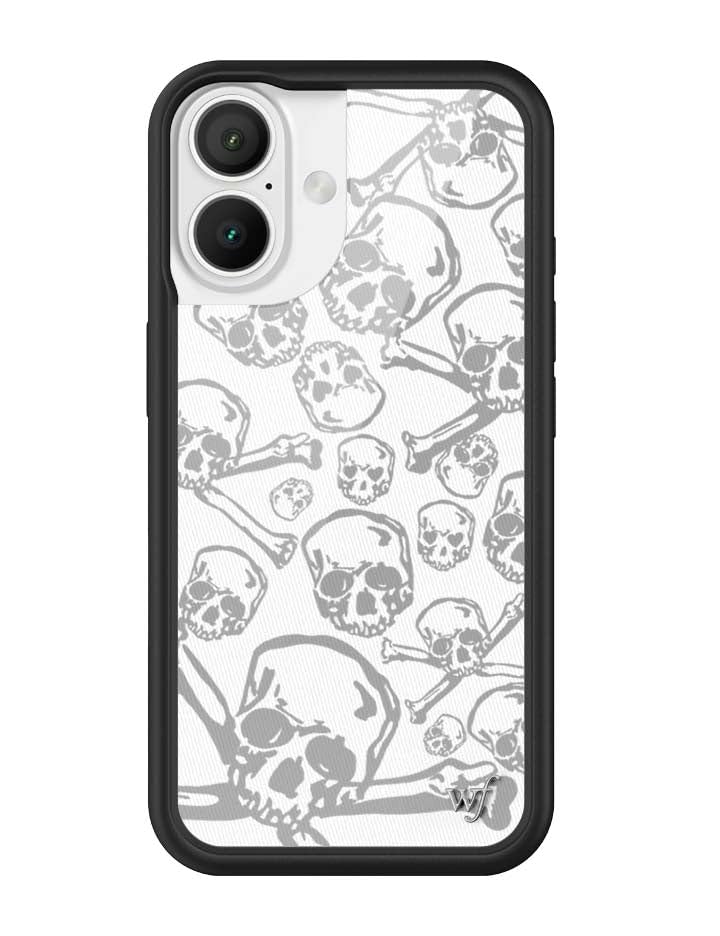 Image of Wildflower Cases - Compatible with iPhone 16 | Protective Black Bumper, 6.5ft Drop Test Certified, Women Owned Small Business | Skull Girl