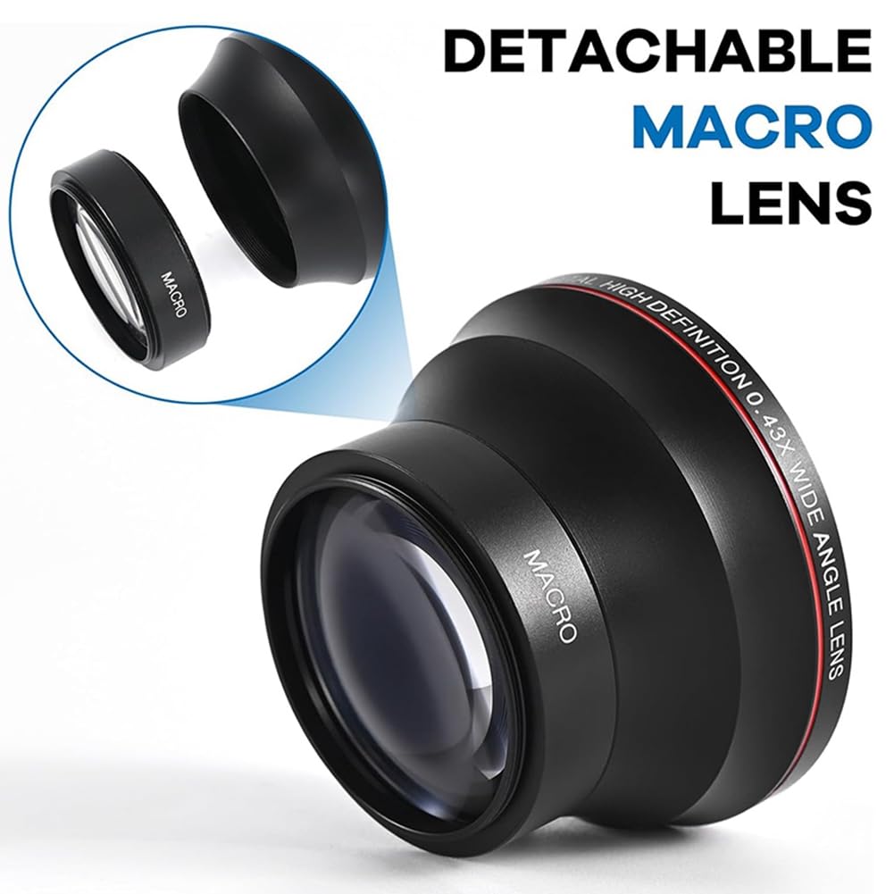Erweiterung für 58mm Kameras für 58MM 0,43x Hochauflösende Weitwinkel- + Makroobjektivaufsatz Verbesserung der Fotografischen Kreativität