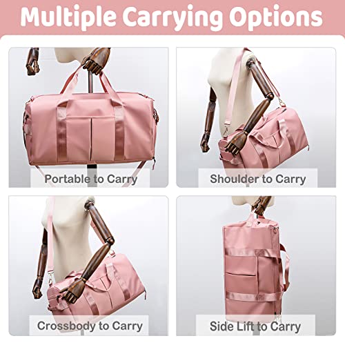 Personalized Duffle Bag Purple Sport Gym Travel Bags Embroidered Name Text,Custom Dry Wet Separated Overnight Weekender Waterproof Bag Gift #TOP4