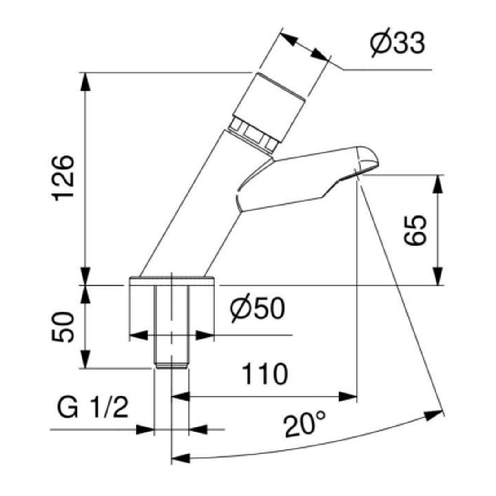 Grifo para lavabo temporizado 15 seg no regulable cromado - Idral Modern 08510F