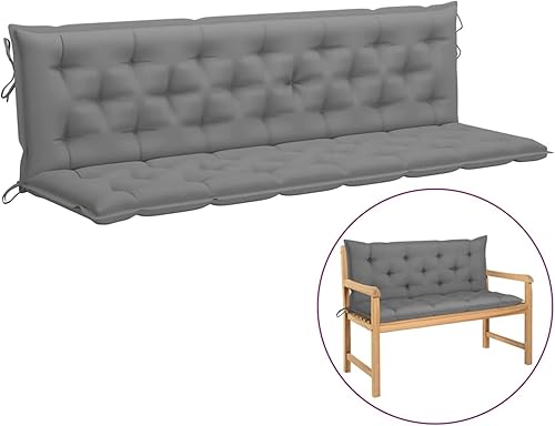 Miniatura 2 de Tidyard Cojín para silla de columpio de tela suave, cojín para hamaca de jardín, silla de banco al aire libre, cojín suave para asiento y respaldo,