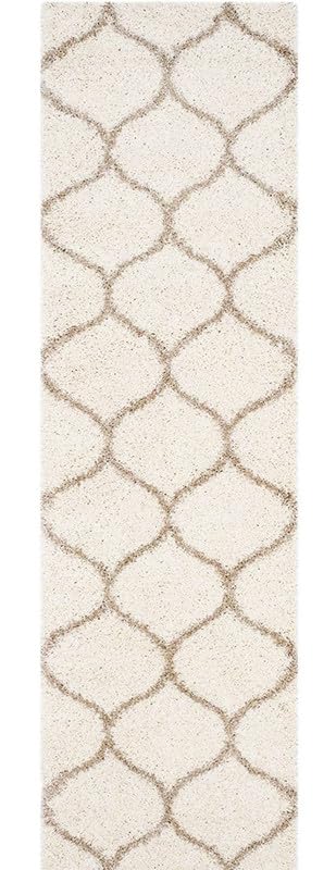 Image of Modern Shaggy Carpet & Fluffy Soft Rug (2 Inches Thickness) for Living Room Bedroom Kids Room - Plush Thick Area Rug | Cozy Carpet - Modern Decorative Floor Mat(1.5x4 Feet Ivory Mandir