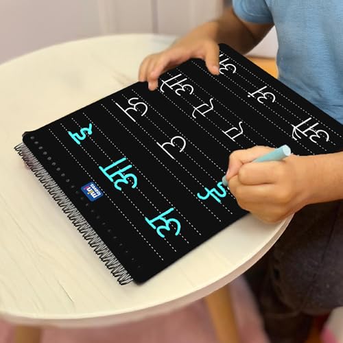 Image of Mini Leaves Hindi Writing Practice Board Set, 8-in-1 Double-Sided Reusable Chalkboard, Set of 4 with Chalk Holder, for Kids 4-6 Years