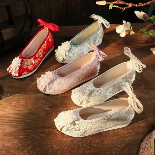 Women Chinese Style Hanfu Shoes Embroidered Ballet Flats Mary Janes3