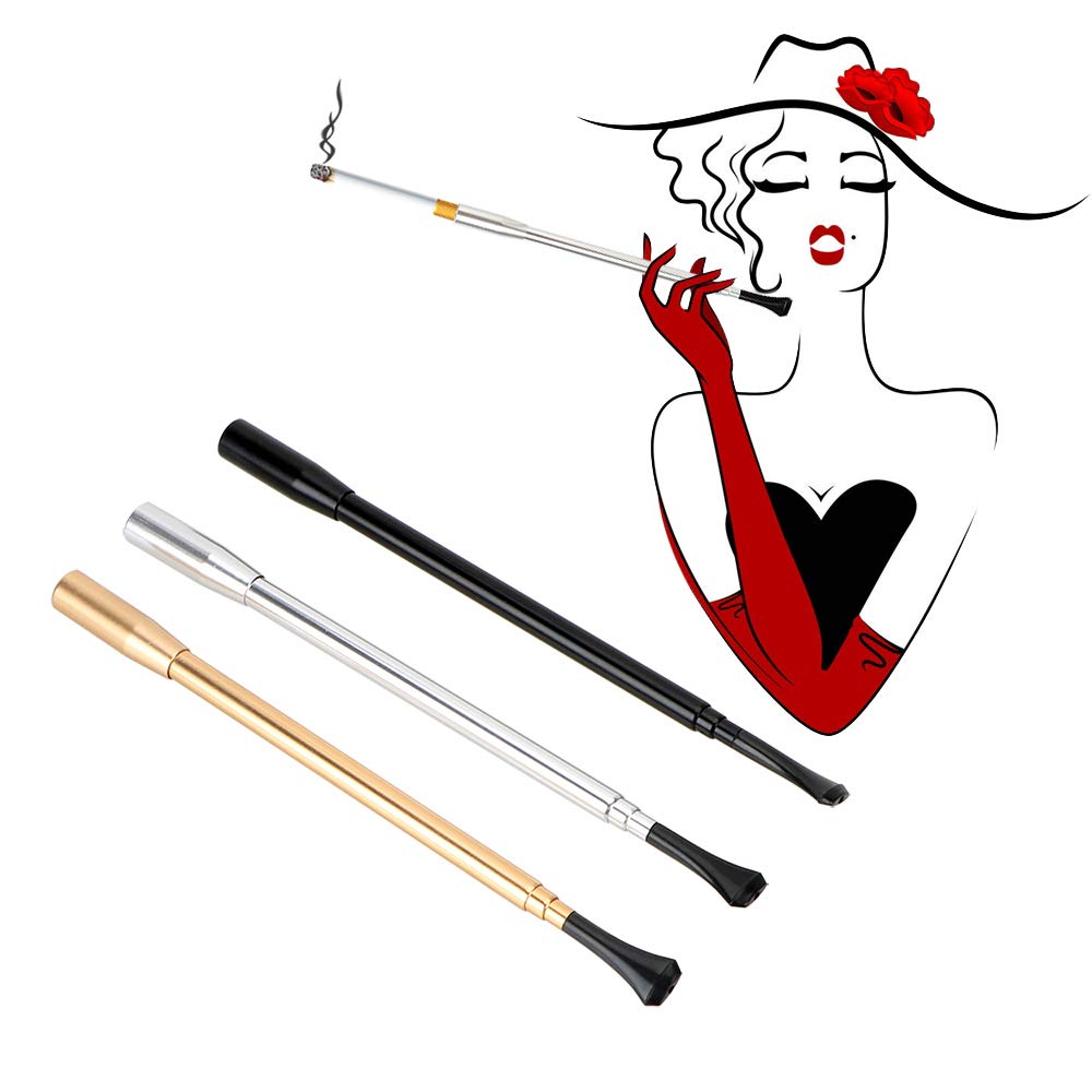 iTimoWomen's Cigarette Holder, Retractable, Aluminum Alloy