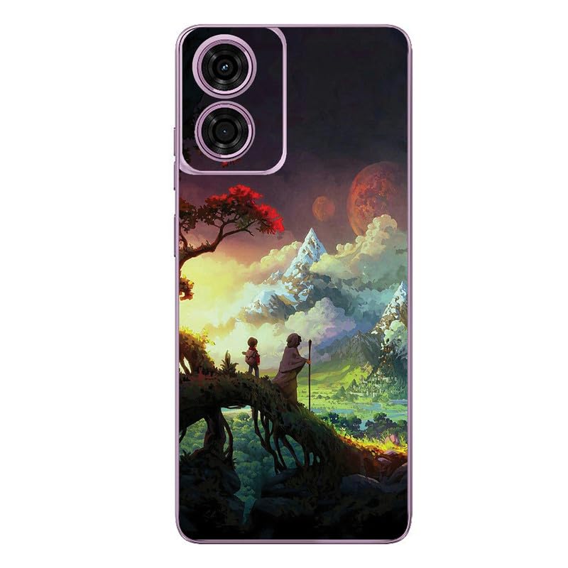 Image of FCS Printed Designer Vinyl Mobile Back Skin Sticker for Motorola Moto G Play (2024) | Protects Against Dust, Precision-Fit, Vinyl, Bubble-Free Installation- (DZ-92)