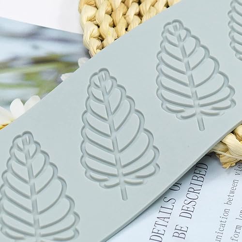 Miniatura 4 de Hojas de árbol huecas de silicona de helecho, pteridófito, molde de fondant de caramelo de chocolate, molde de silicona de loto 3D, molde de arcilla