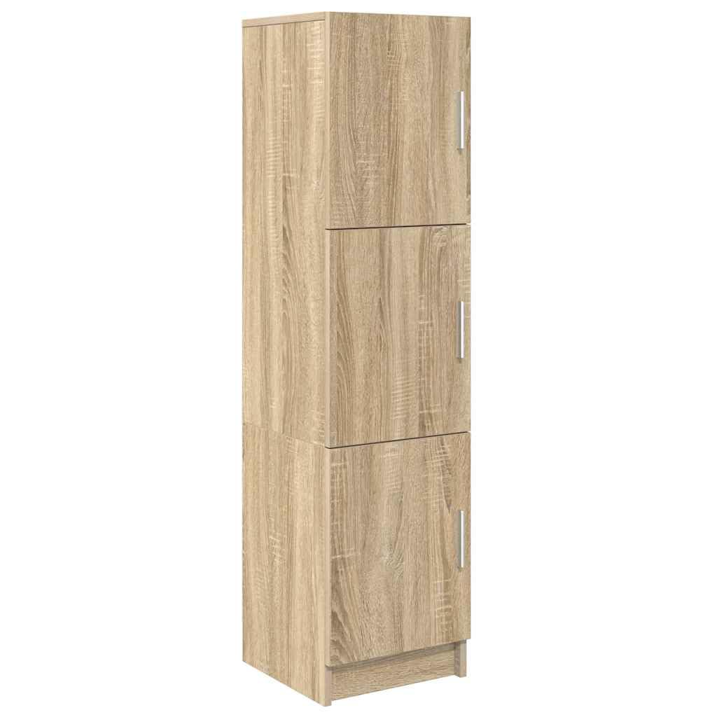 Set da gaming da scrivania in rovere Sonoma, 133,5 x 50 x 124 cm, con piano superiore, moderno tavolo per computer con 3 ante a cerniera, robusto e durevole, per casa, ufficio, camera dei