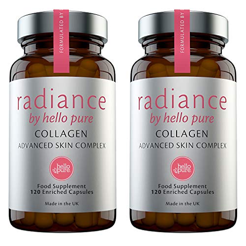 Ultra Potent Marine Collagen Supplement Complex 1865mg u0096 Hyaluronic Acid & Immune Boosting Vitamins C & E u0096 Hydrolysed Collagen Capsules Not Tablets u0096 Healthy Skin, Immune System & Joints (Pack of 2)