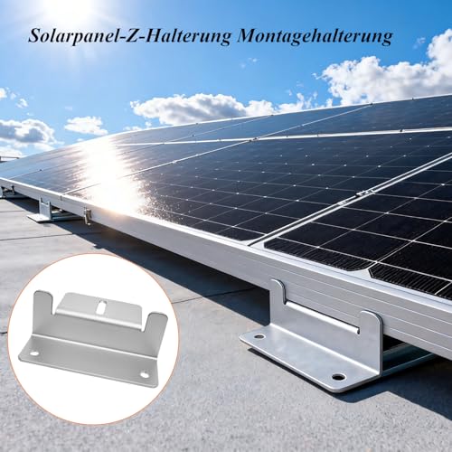 Professionelle Aluminium Solarpanel Z-Halterung Montagehalterung für Solarmodule Korrosionsbeständig Dachhaken für Solarpaneele Kompatibel mit PV-Modulen (8er-Set)