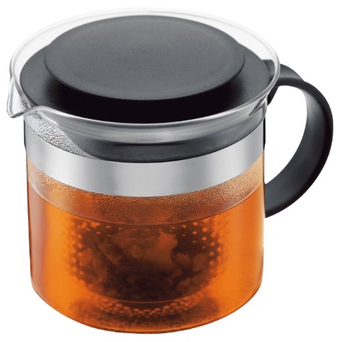 Bodum Bistro Nouveau   Tetera, 1,5 l, asa, Tapa y Filtro de plástico, Color Negro