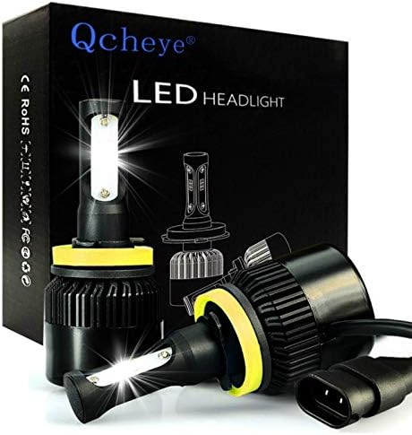 LED Headlight Bulbs All-in-One Conversion Kit - H11 (H8, H9) 2Pcs 8000Lm 6000K Cool White with Super Bright - 2 Year Warranty