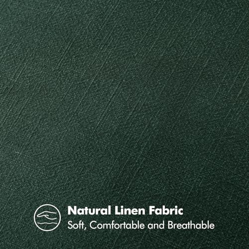 Image of MIULEE Decorative Linen Pillow Covers 18x18 Inch Dark Green