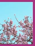  Arbol de cerezos en flor fotografia cuaderno diario para escribir: Tapa blanda,100 paginas, 8.5\"11\", A4, marguen lineal en negro, interior papel ... lineal color,7\"10\",tapa dura)