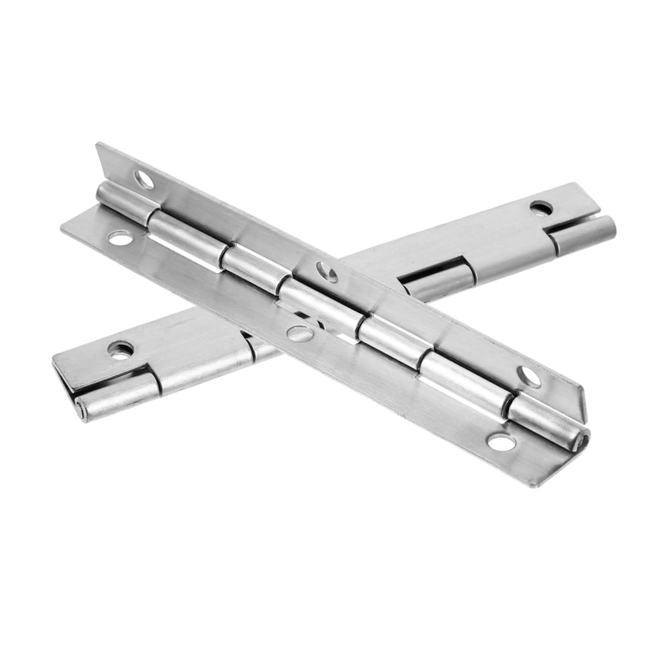 WOONEKY 6pcs Piano Hinge Table Hinge Butt Hinges for Cabinet Doors Long Hinges Flush Hinges Piano Connector Hinges for Crafts Cabinet Hinges Continuous Hinge Stainless Steel Silver