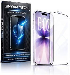 Shyam Tech Premium HD+ Edge to Edge Border-less Tempered Glass Screen Protector Designed for iPhone 17 : Zero-Feel Tech, F... Price In India