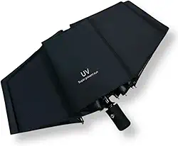 Guarda-Chuva UV Automático 8 Varetas, Proteção Solar UPF 50+, Sistema Anti-vento, Blackout