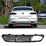 Compatible With VW Arteon CC 2019-2022 Carbon Fiber Rear Diffuser Car Bumper Lower Rear Lip Protector Kit(Carbon fiber)
