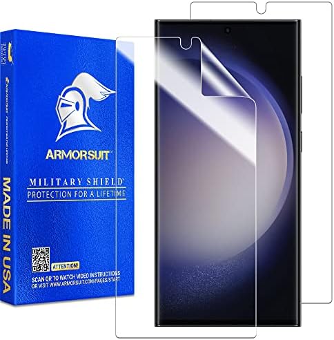 ArmorSuit 3 Pack MilitaryShield Screen Protector Designed for Samsung Galaxy S23 Ultra 5G (6.8 Inch, 2023 Release) Case Friendly HD Clear Film - Made in USA