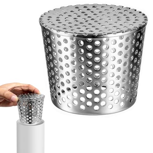 KUOGAS Crapaudine de Gouttière [60/75/90/110 cm] – Protege Gouttiere en Acier Inoxydable 304 (EN 1.4301) pour Gouttières et Caniveaux, Anti-Obstruction et...
