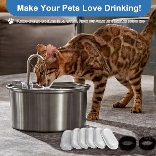 RBAYSALE Cat Water Fountain Filter, 24 Pcs Replacement Filters for 95oz/2.8L Automatic Pet Fountain Cat, Dog Water Dispenser, 3 Triple Filtration System by RBAYSALE - Image 6