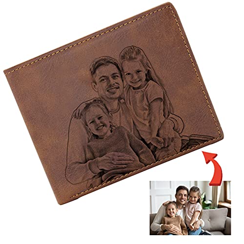 Custom Wallets for Men Personalized Photo Wallet Engraved Wallet with Picture Customized Gift for Him Boyfriend Dad Father Husband, Slim Bifold Wallet2
