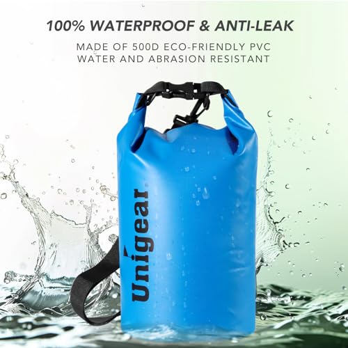 Image of Unigear Floating Waterproof Dry Bag for Kayaking, 2L /5L /10L /20L /30L /40L | Lightweight Gear Storage, Waterproof Phone Case Included, For Boating, Fishing, Swimming, Camping, Beach And Paddle Boarding