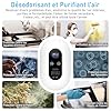 Générateur d'ozone Purificateur d'air, Ioniseur d'air, Mini Purificateur d'Air à l'ozone, Air Purifier pour Chambre, Salle de Bain, Cuisine, Animaux Domestiques, Odeur, Voiture