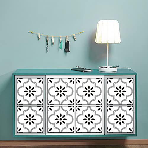 Gray & White Collection Peel And Stick Tile Stickers, 6X6 Inch 12 Pcs Set Backsplash Tile Decals Bathroom & Kitchen Vinyl Wall Decals Easy To Apply Just Peel & Stick Home Decor #TOP3