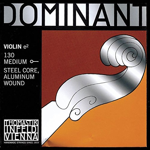 Thomastik Dominant 4/4 Violin E String – Medium Gauge Aluminum-Steel with Ball End for Rich Tone
