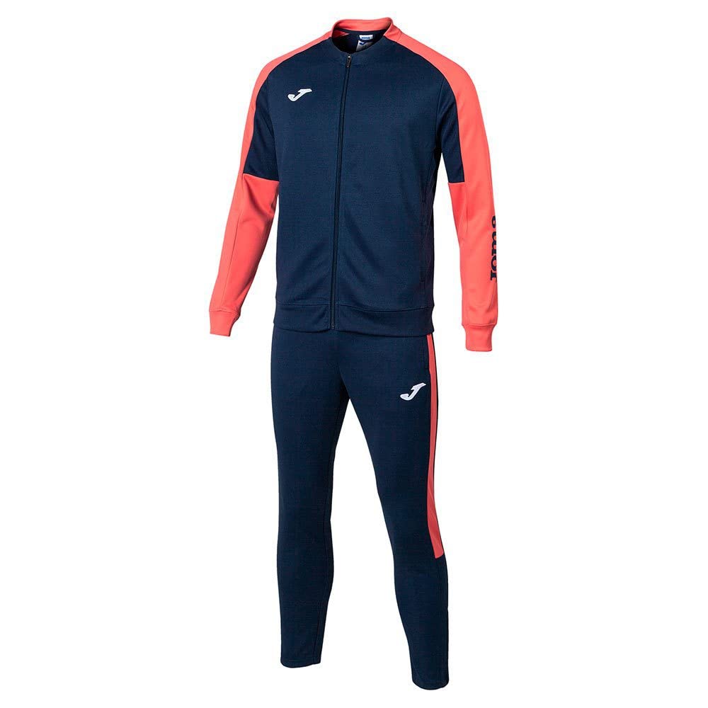Joma Men's Eco Championship Tracksuit, Neon Orange Navy, 4XS