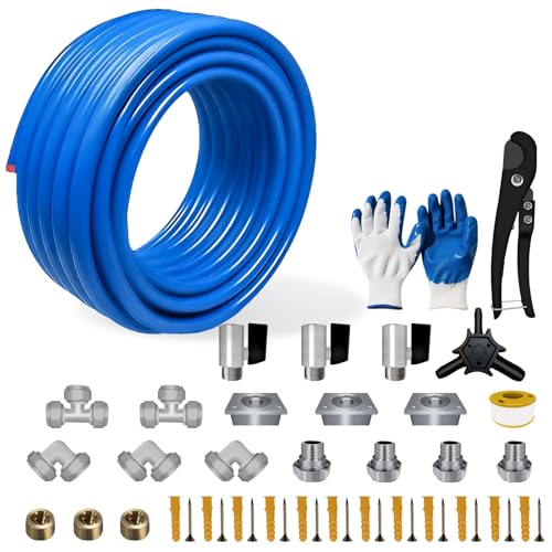 Image of 3 /4 inch x 100ft Compressed Air Line Kit for Shop /Garage