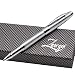 ZenZoi Chrome Roller Pen - Medium Size Nib Ballpoint Pen - Includes 1x Schneider Ink Refill & Faux Gift Case - Ideal Birthday, Anniversary or Business Gift