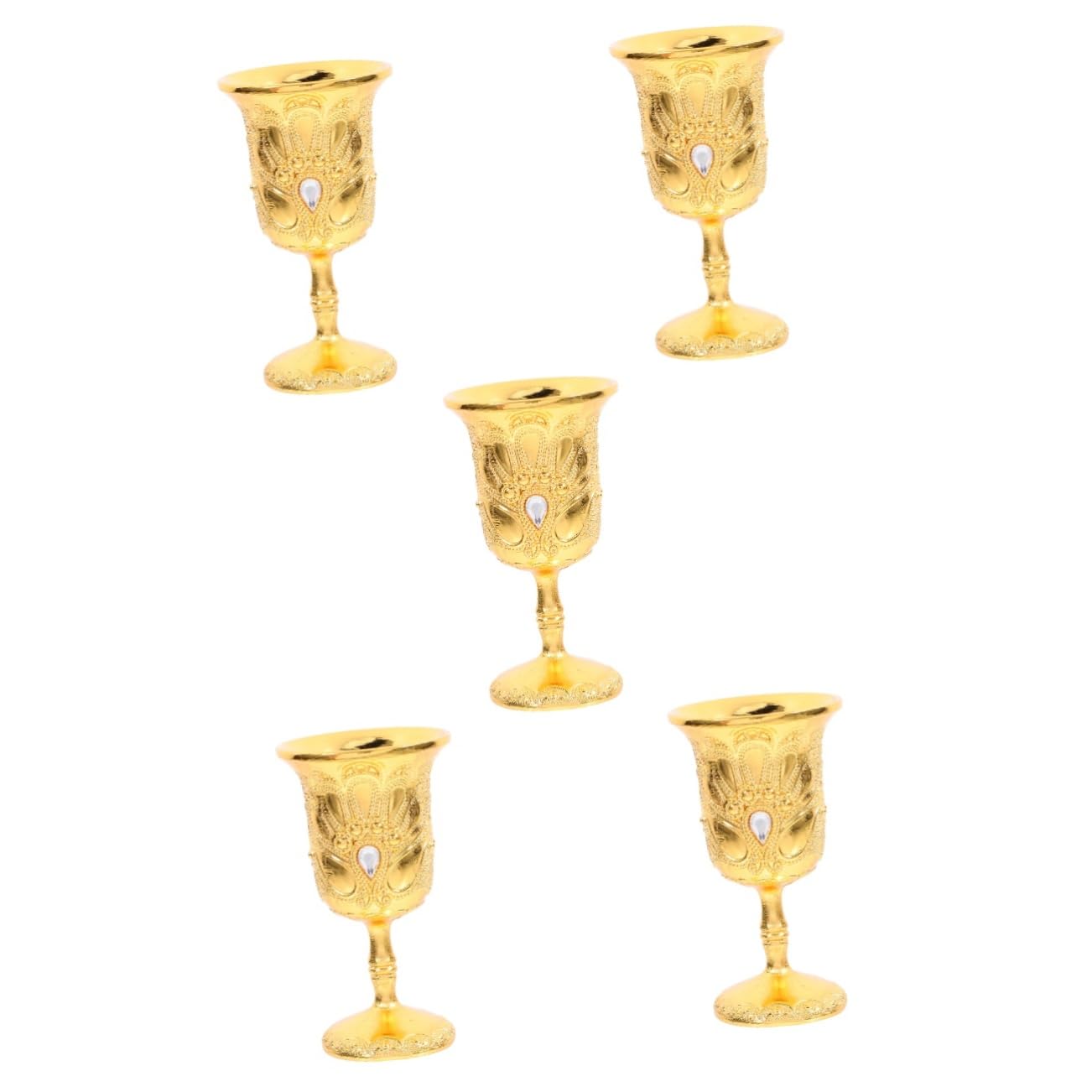 Verres à vin rouge vintage COLLBATH : lot de 5 gobelets médiévaux élégants pour fêtes