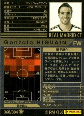 Amazon.co.jp: WCCF/12-13/368/レアル・マドリーCF/ゴンサロ