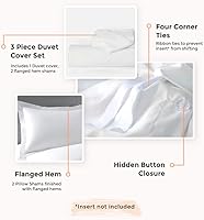 Vista 4 de PeachSkinSheets Juego de fundas de edredón de 1500 hilos de nivel de suavidad suaves y frescas Tamaño King/Cali King - Rojo terciopelo