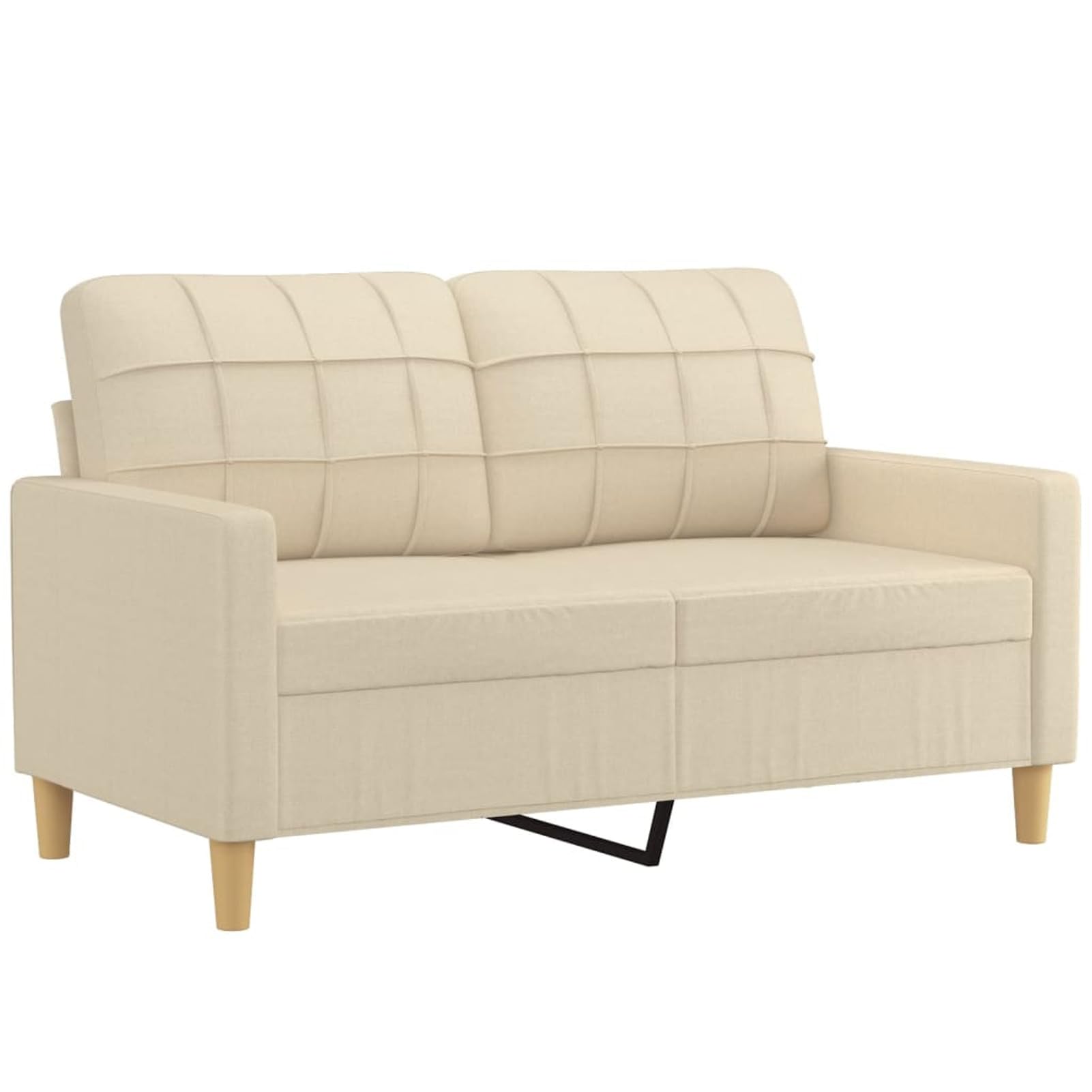 2-TLG. Sofagarnitur mit Kissen Creme Stoff, Sofa Mit Relaxfunktion, Couchgarnitur, Wohnzimmer Sofa, Couch, Sofa Set 3201308