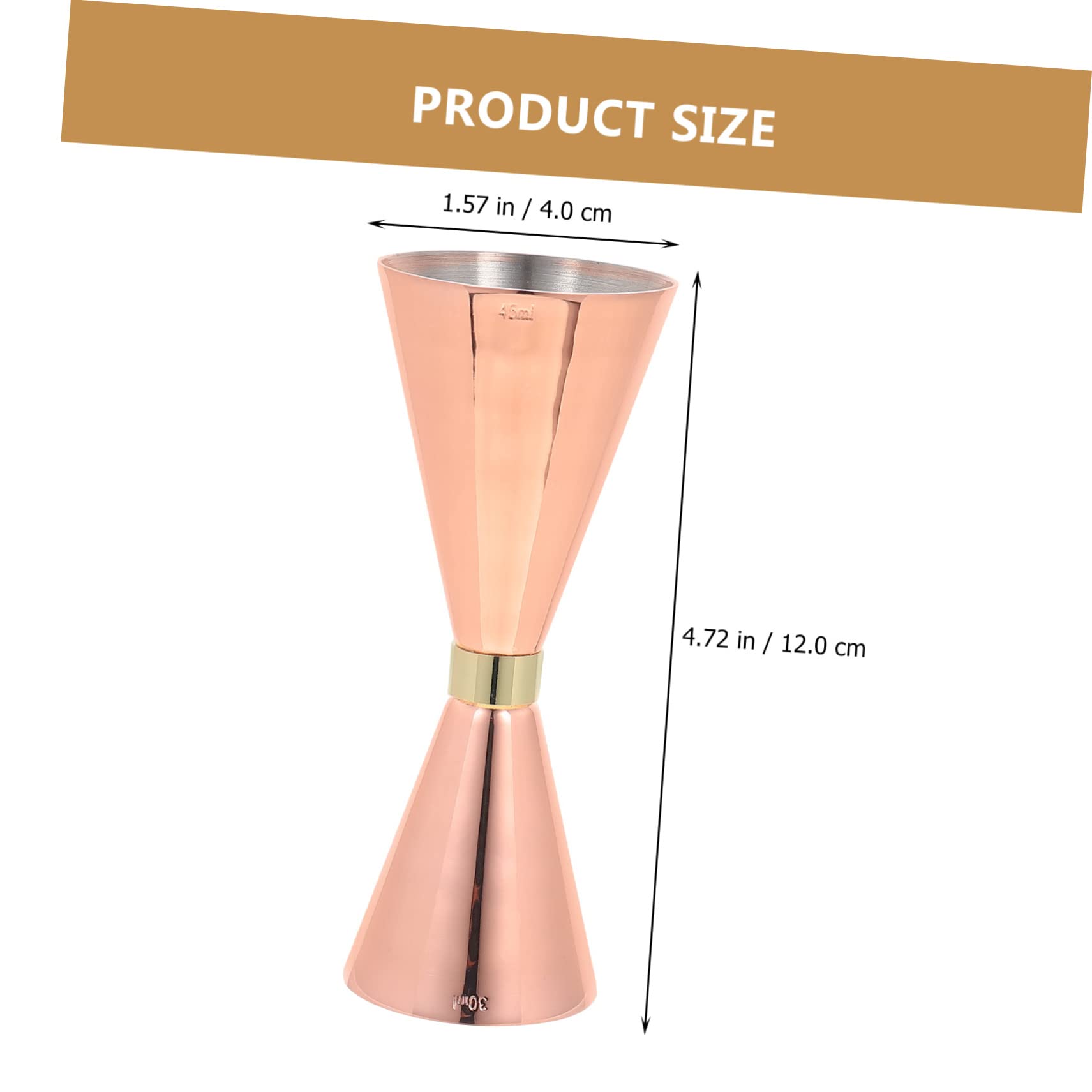 Cabilock Lot De 3 Doseurs À Cocktail En Acier Inoxydable Tasses De 1 Oz Tasses À Mesurer Pour Barman Double Tasse À Vin Pour Usage Domestique