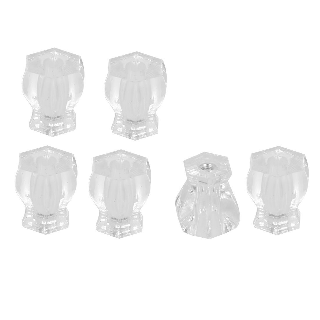 BIG BOOM® Room Furniture Door Window Cabinet Cupboard Pull Knob Handle 6pcs Clear