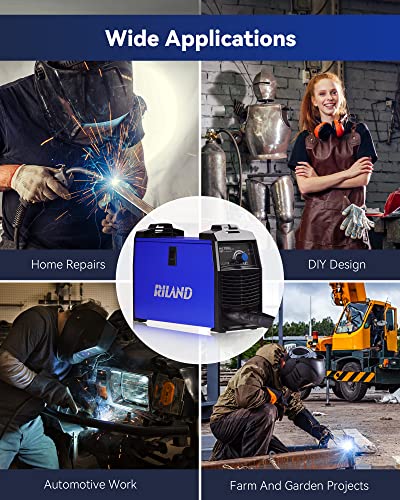 Riland Mig Welder 110V With 0.030" Flux Core Welding Wire Kit Flux Core Welder Gasless Welding Machines Wire Feed Welders Portable Mig Welder 110V 120V 130V With 030 Flux Core Welding Wire Beginners #TOP1