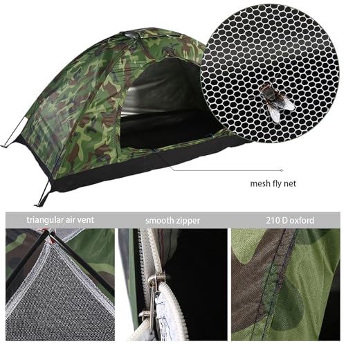 Carpa tipo domo para 1 persona, portátil y ligera miniatura 5