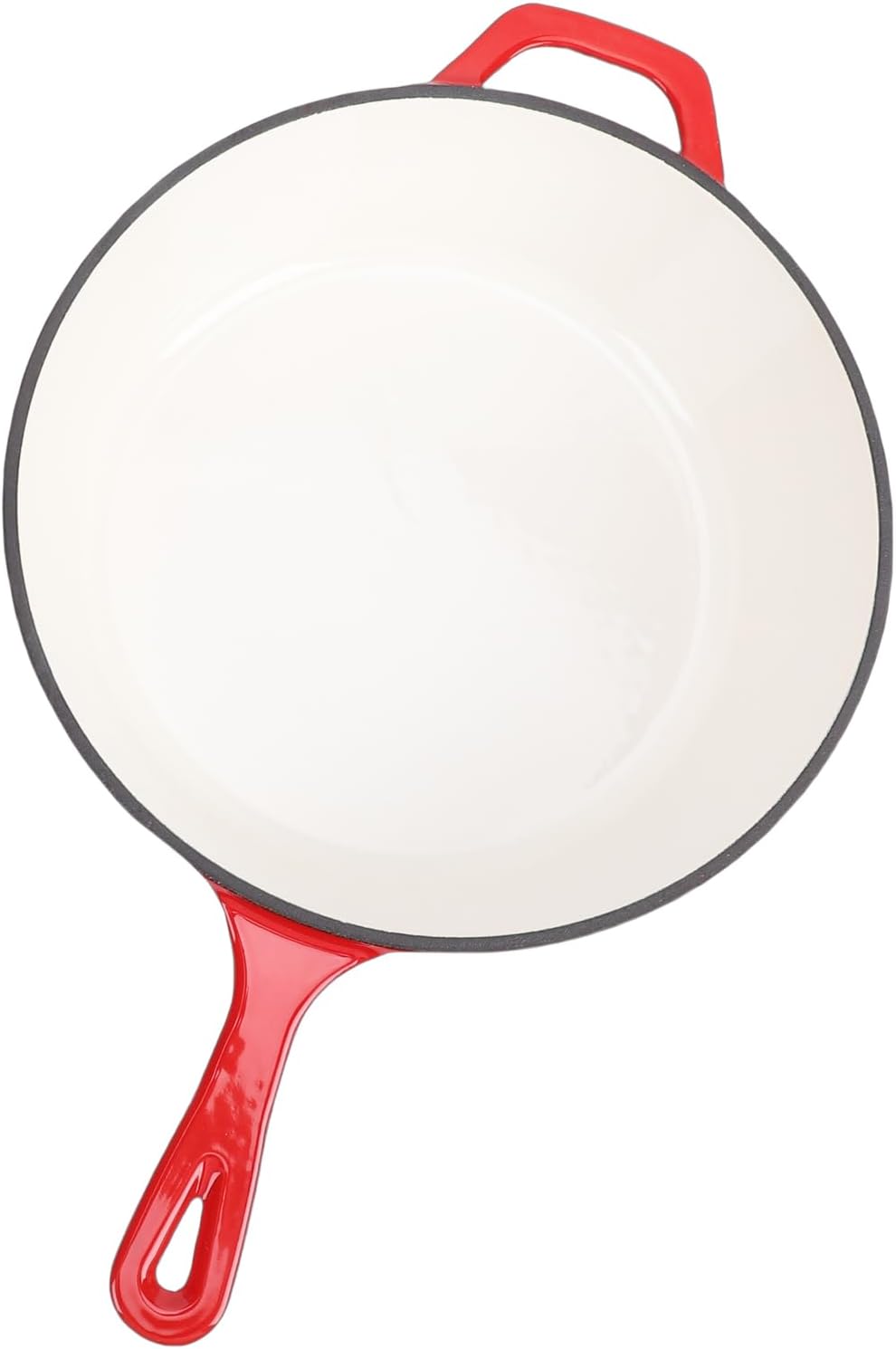 VINGVO Cast Iron Pan, Multifunctional 4QT Round Cast Iron Skillet, Even Heat Distribution Skillet with Lid, Ideal for Braising, Stewing, Frying & Simmering, Suitable for Various Stovetops