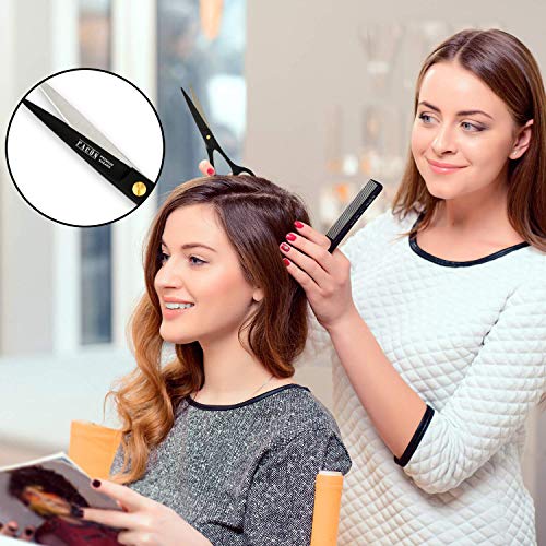 Facón Professional Razor Edge Hair Cutting/Thinning Scissors Set - Japanese Stainless Steel - 6.5" Length - Fine Adjustment Tension Screw - Salon Quality Premium Shears (The Bravo) #TOP2