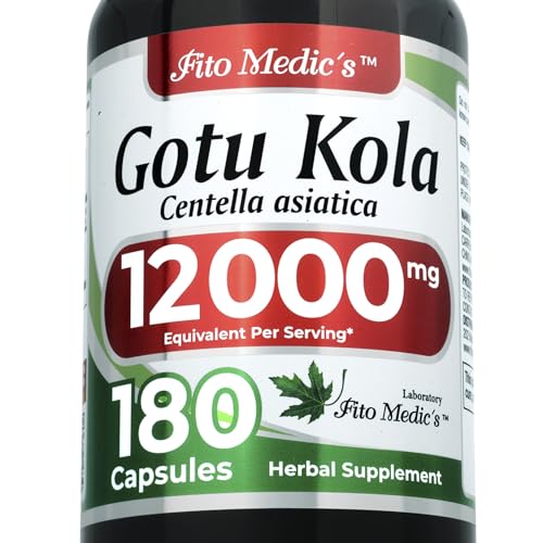 FITO MEDICS Lab | Gotu Kola | Centella Asiatica | 180 Capsules