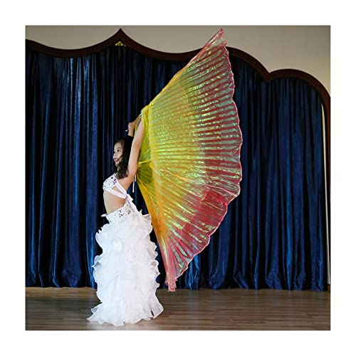 SUKDO Ailes De Danse du Ventre Enfant, Angel Isis Wings Egyptiens Indian Dance Performance Vêtements Accessoires Parti Cosplay Dancing Costume De Carnaval Cover